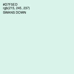 #D7F5ED - Swans Down Color Image